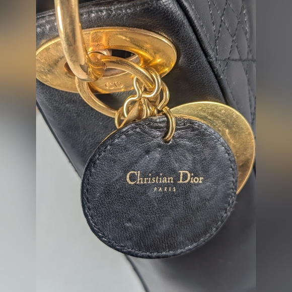 Christian Dior 'Lady Dior' Vintage Cannage Lambskin Shoulder Bag - Picture 9 of 13